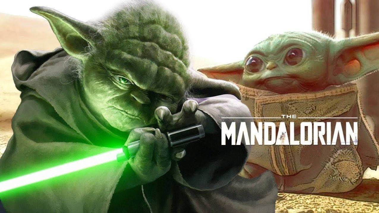 Adult And Baby Yoda Background