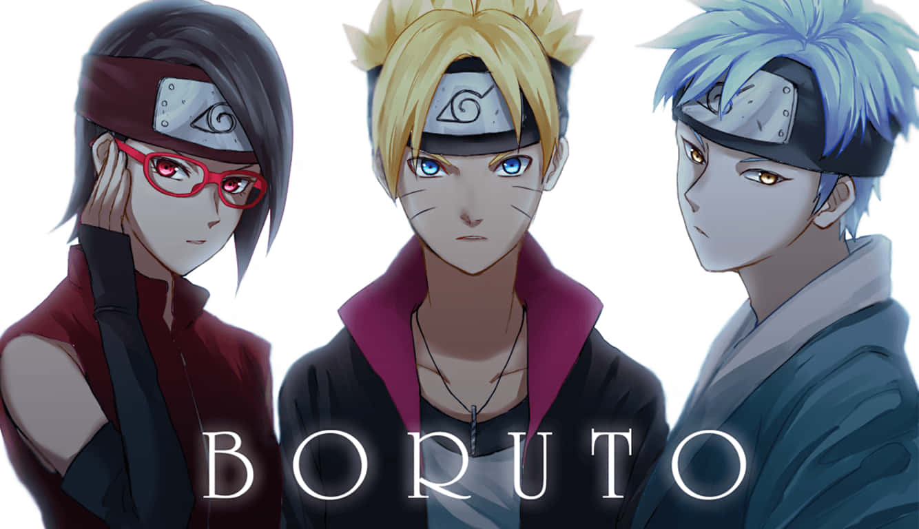 Adult Boruto With Classmates Background