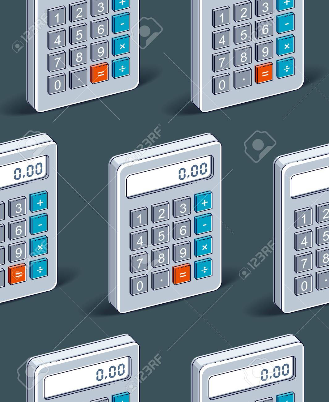 Advanced Calculator On Wooden Table Background