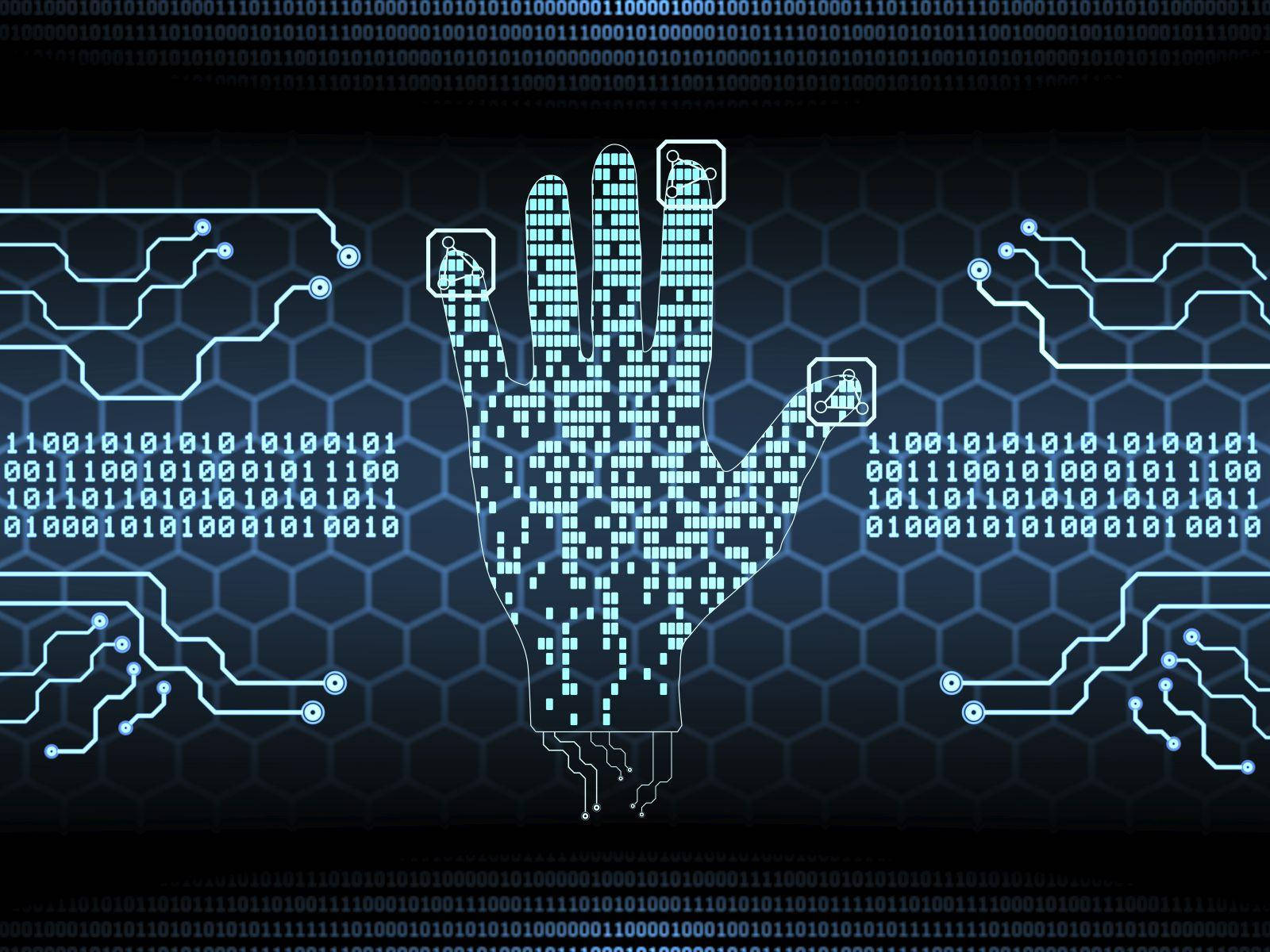 Advanced Fingerprint Cyber Security Background