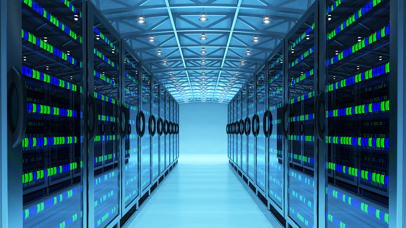 Advanced Technology In Modern Data Center Background