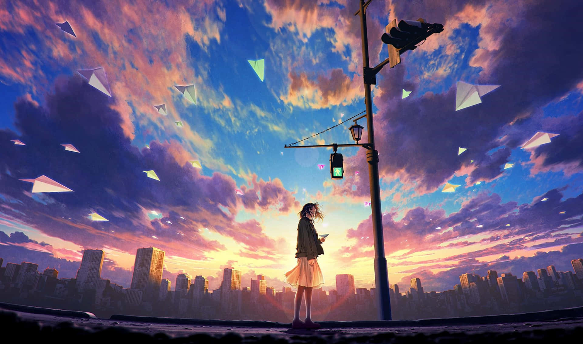 Adventure Awaits In This Cute Anime Scenery Background