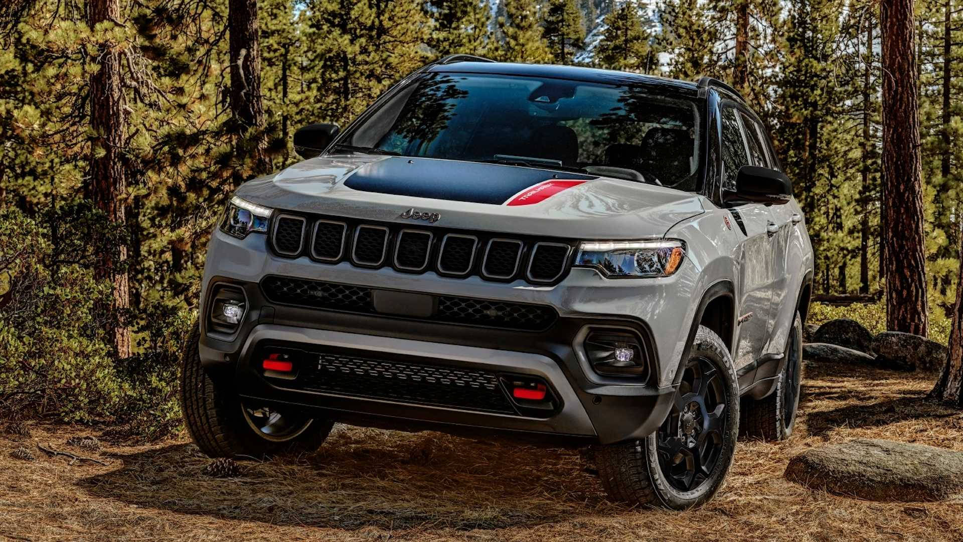 Adventure Awaits With A Jeep Compass In The Forest Background