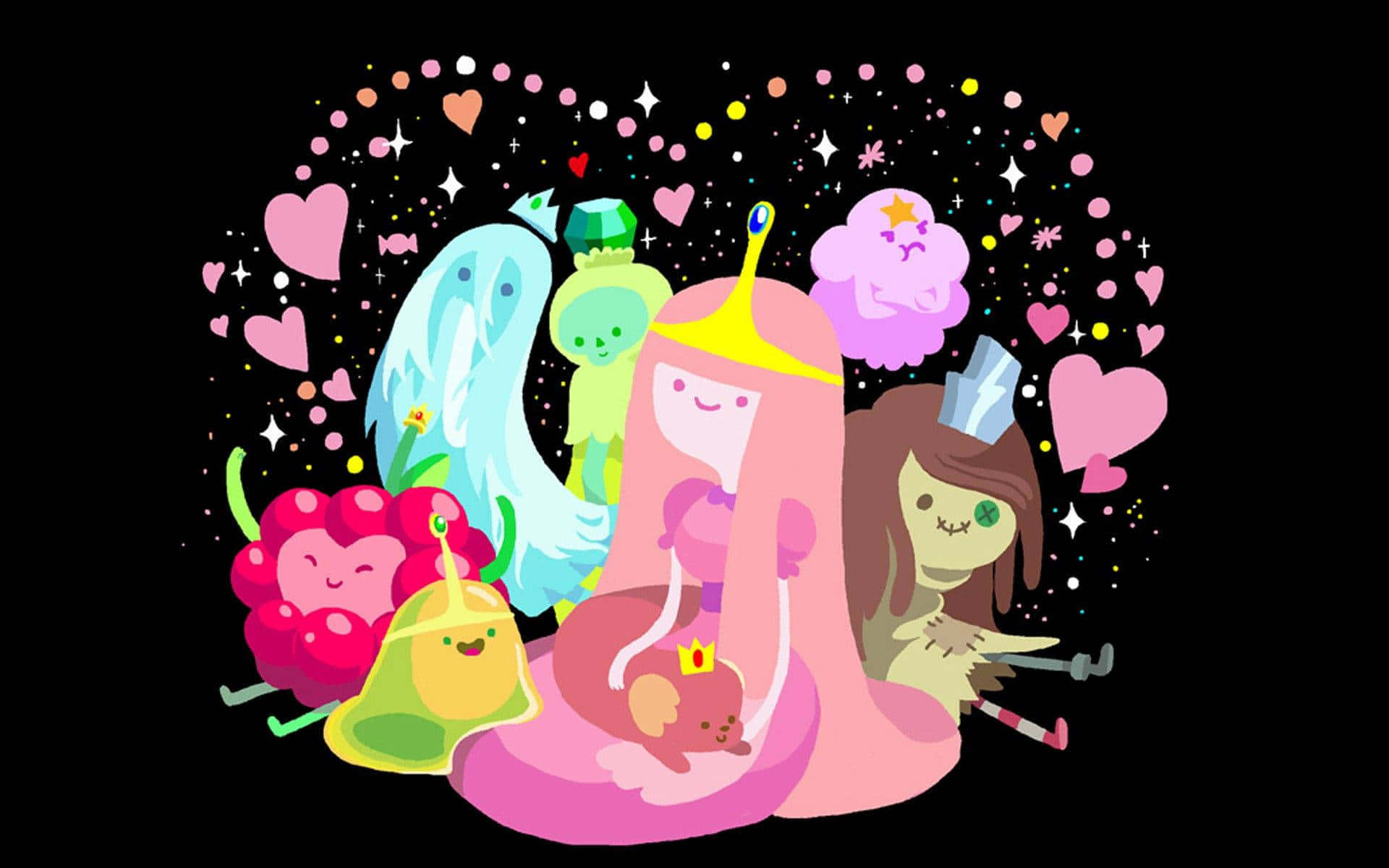 Adventure Time Characters Cute Artwork Background