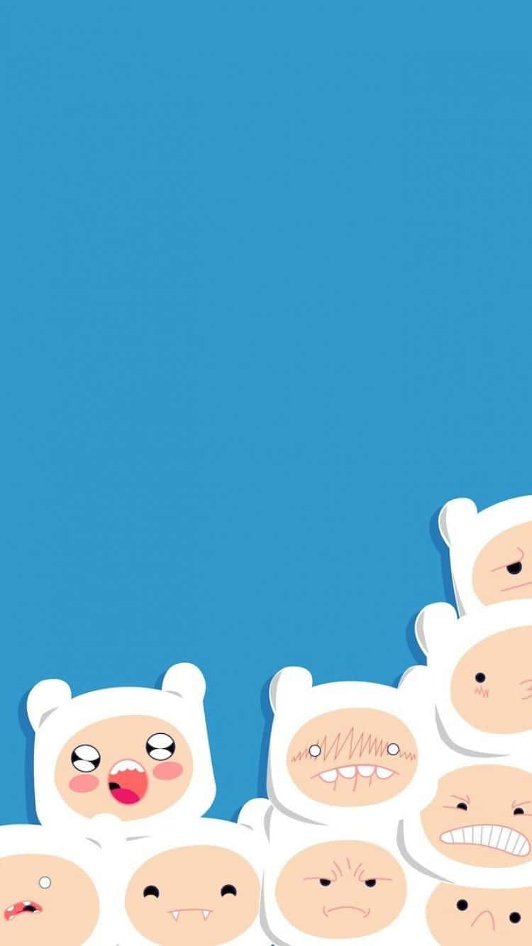 Adventure Time Cute Expressions Background