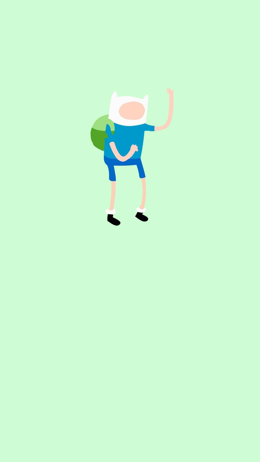 Adventure Time Finn Minimalist Iphone Background