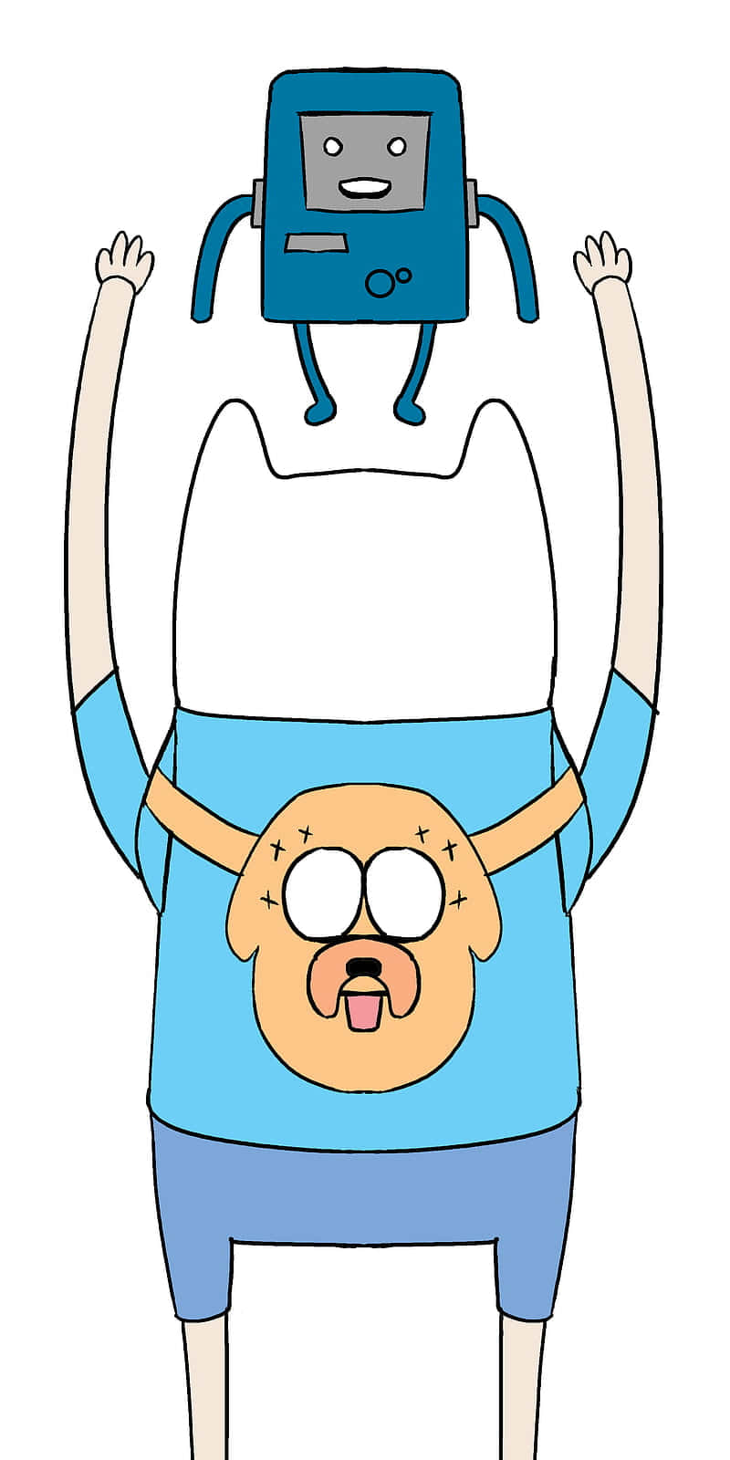 Adventure Time Finnand Jake Celebration Background