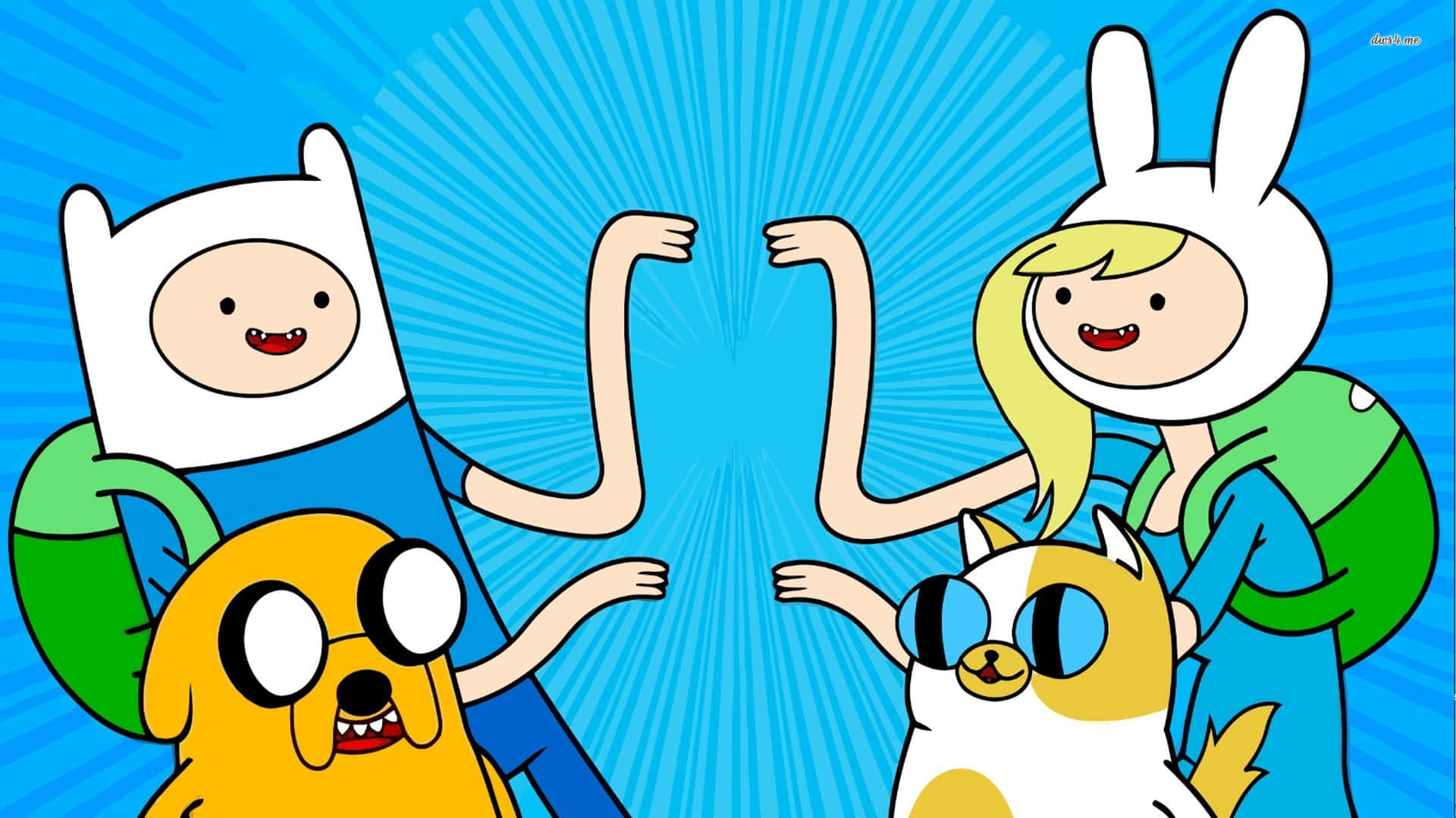 Adventure Time Friends High Five Background