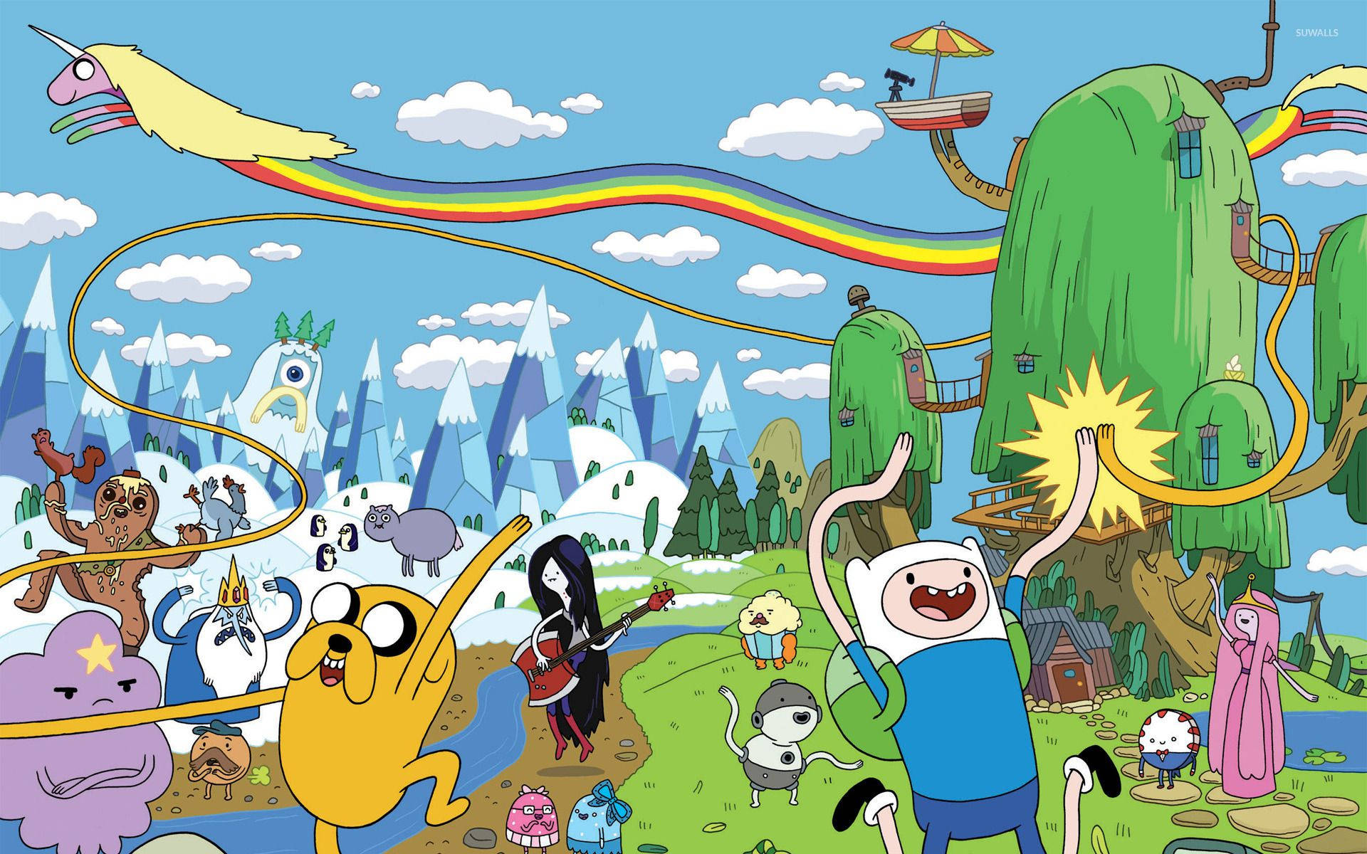 Adventure Time Inhabitants Of Ooo Background