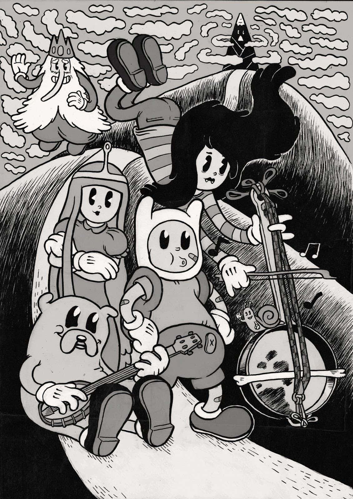 Adventure Time Vintage Style Cartoon