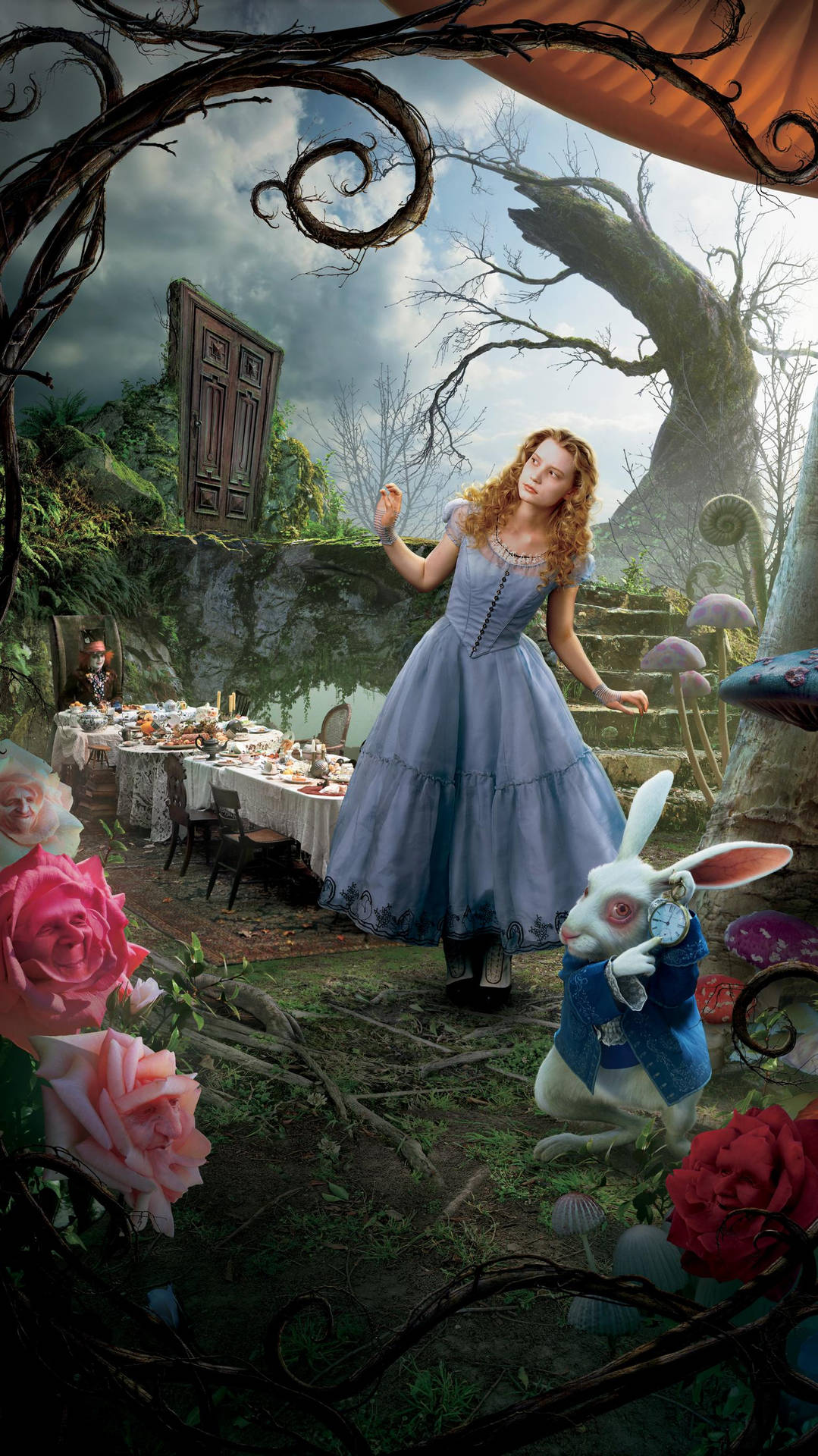 Adventures Found With Alice In Wonderland Phone Background