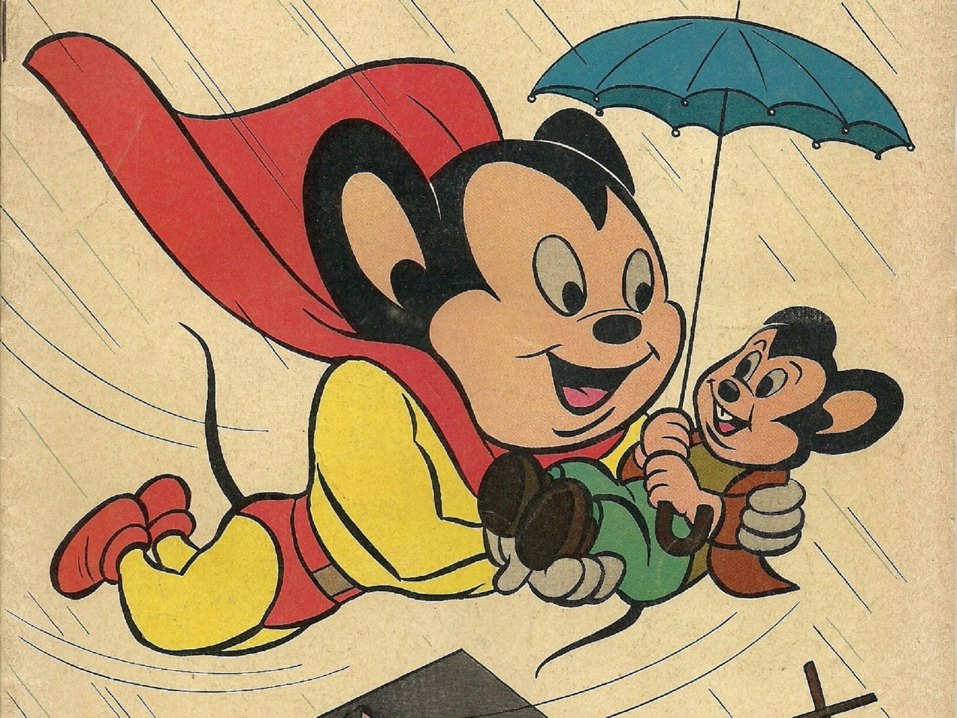 Adventures Of Mighty Mouse Comics Background