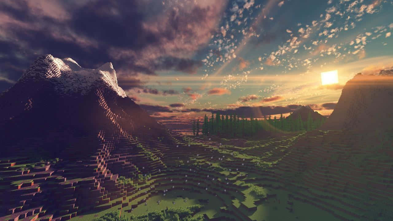 Adventures Start During A Minecraft Sunset