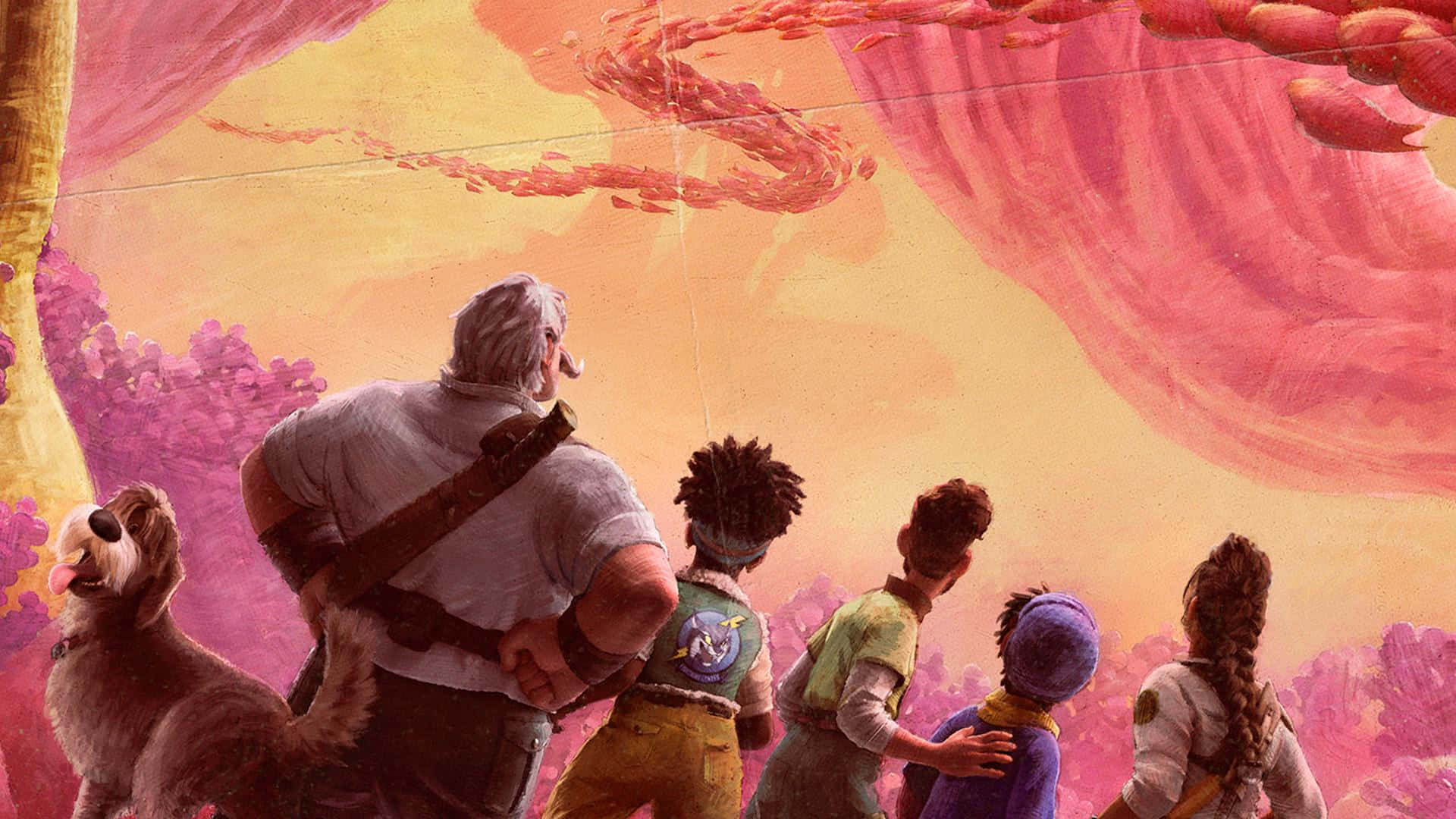 Adventurous_ Group_ Gazing_ At_ Sky