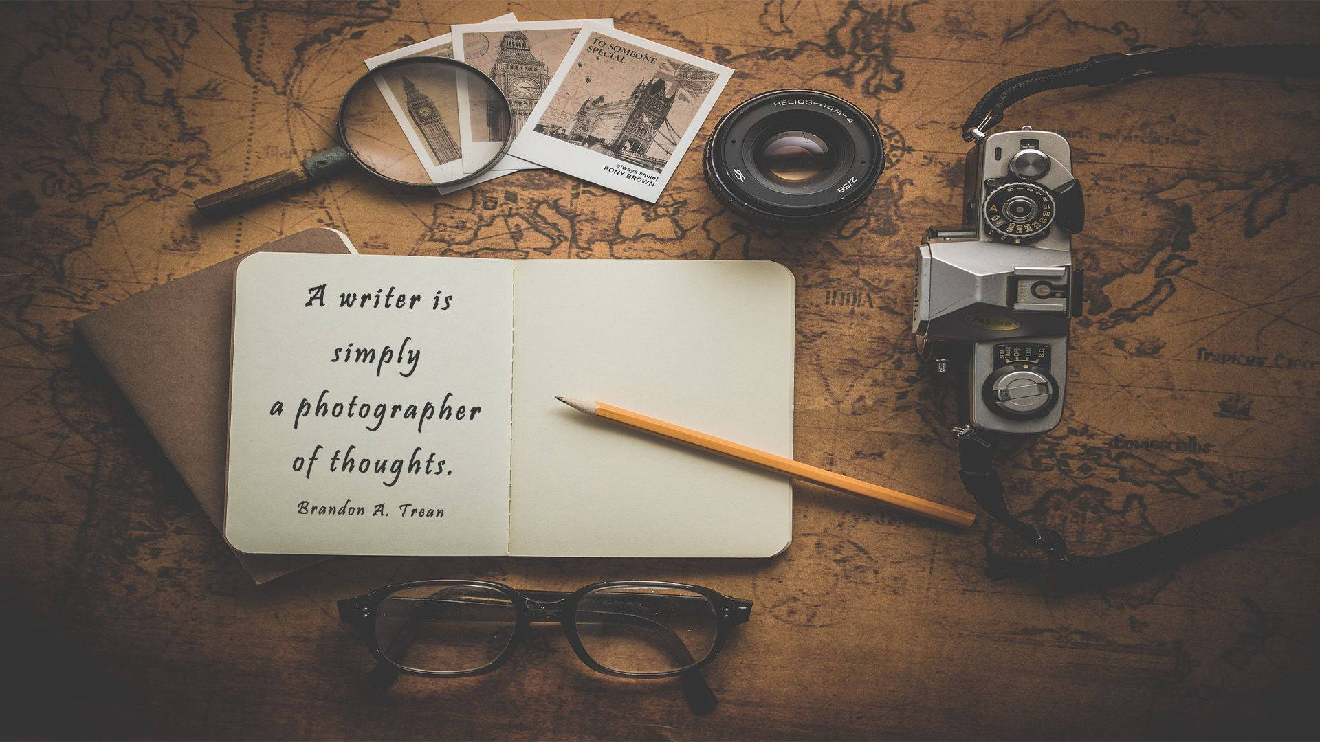 Adventurous Photographer Journal Cute Writing Background