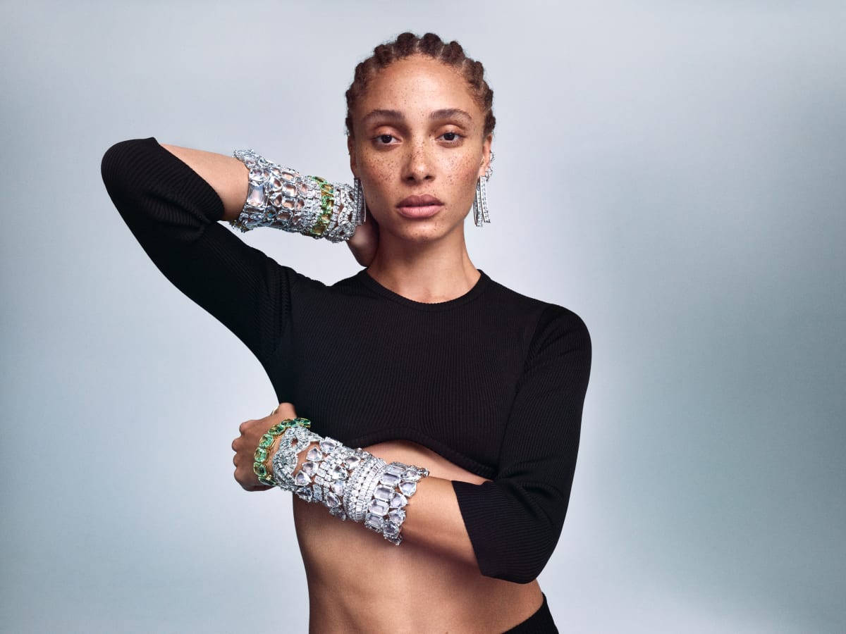 Adwoa Aboah Sparkling In Swarovski Jewelry