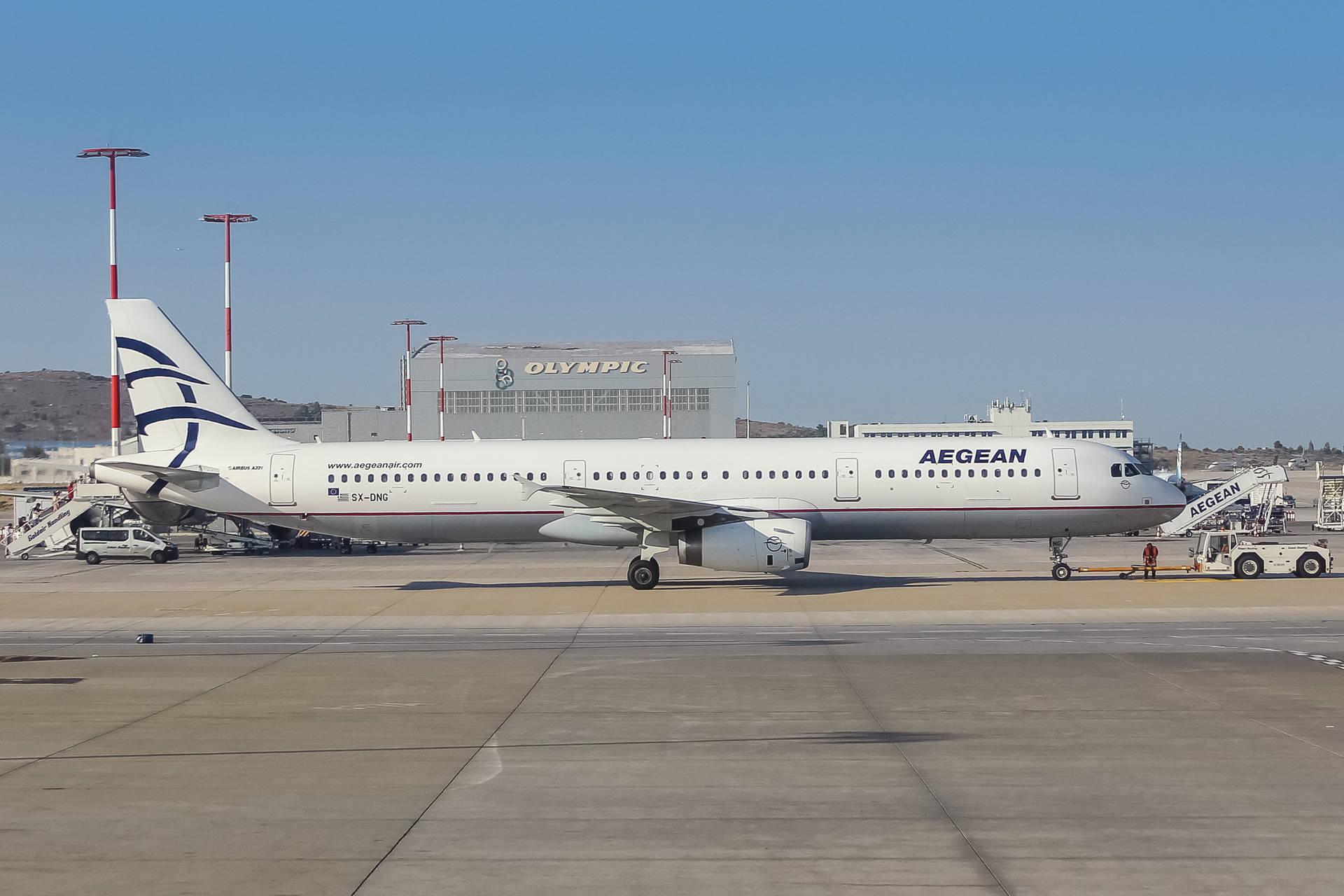 Aegean Airlines Flag Carrier Airbus A321-231 Passenger Plane