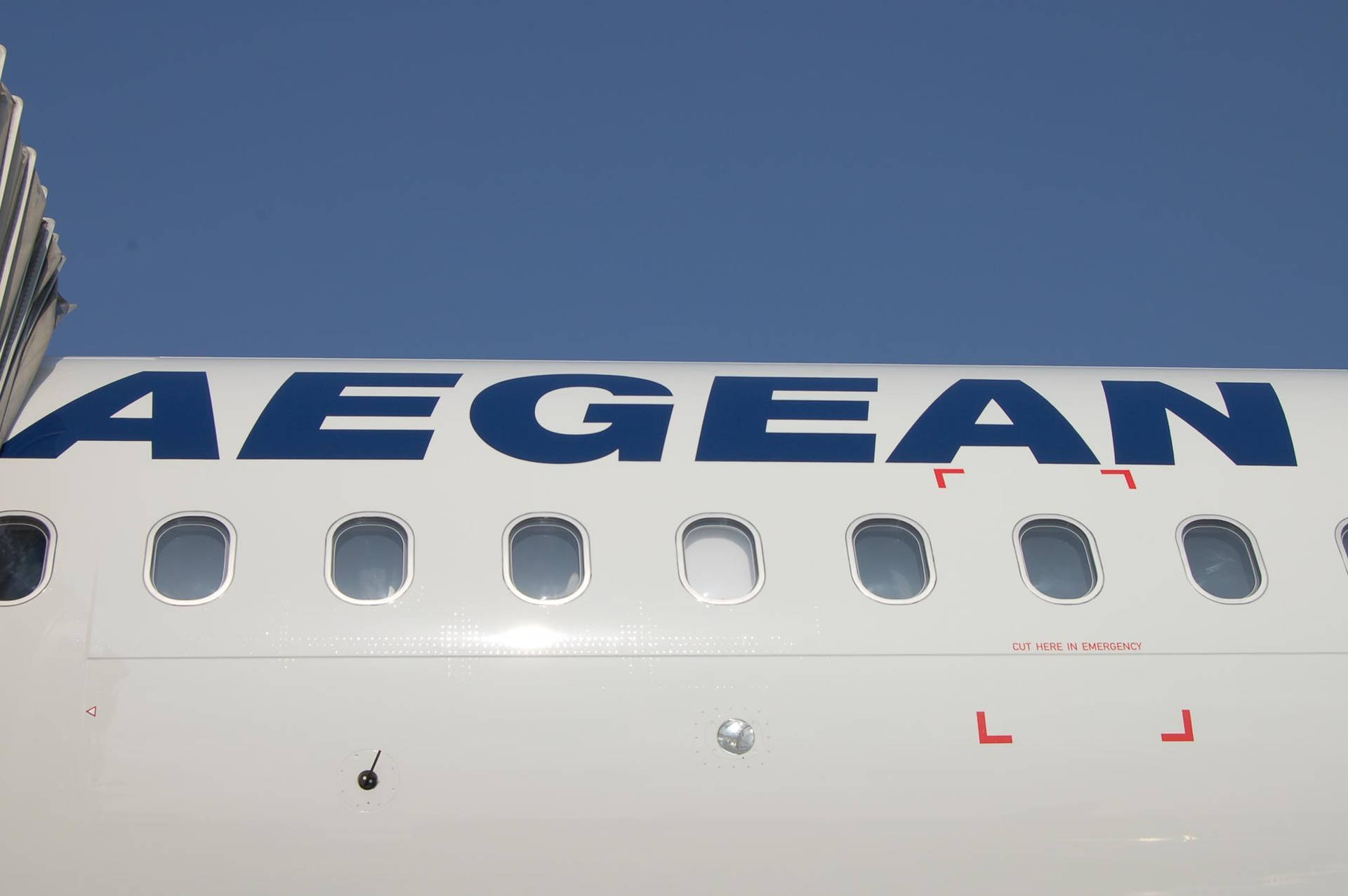 Aegean Airlines Flag Carrier Passenger Plane Portholes