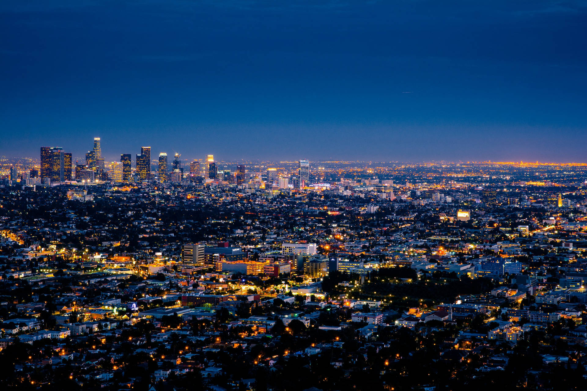 Aerial City Night View Background