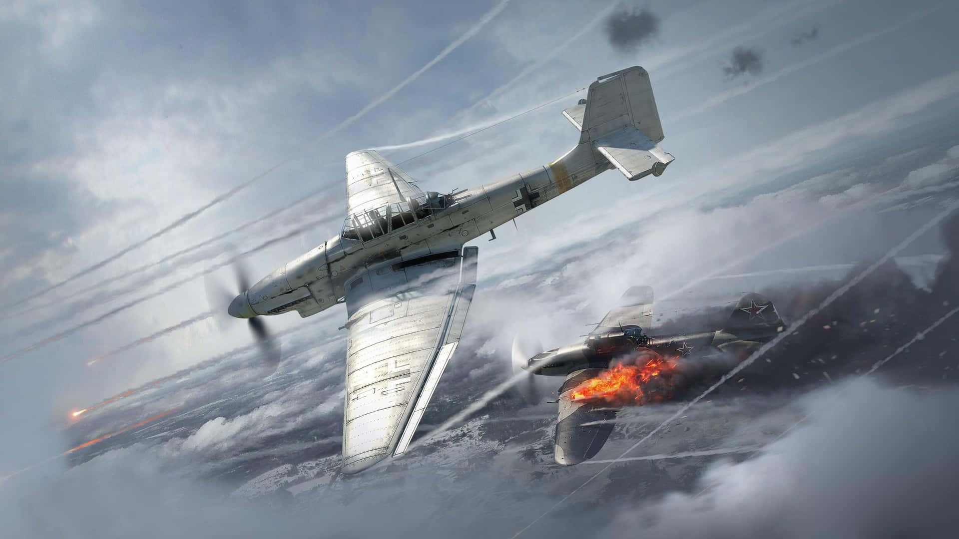 Aerial_ Combat_ Showdown_ War Thunder Background