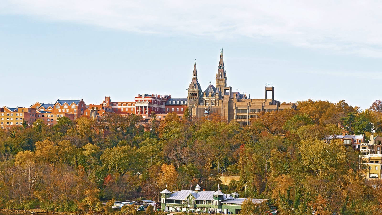 Aerial Georgetown University Shot Background