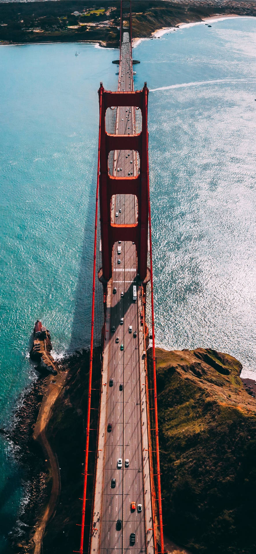 Aerial Golden Gate Bridge Iphone 2021 Background