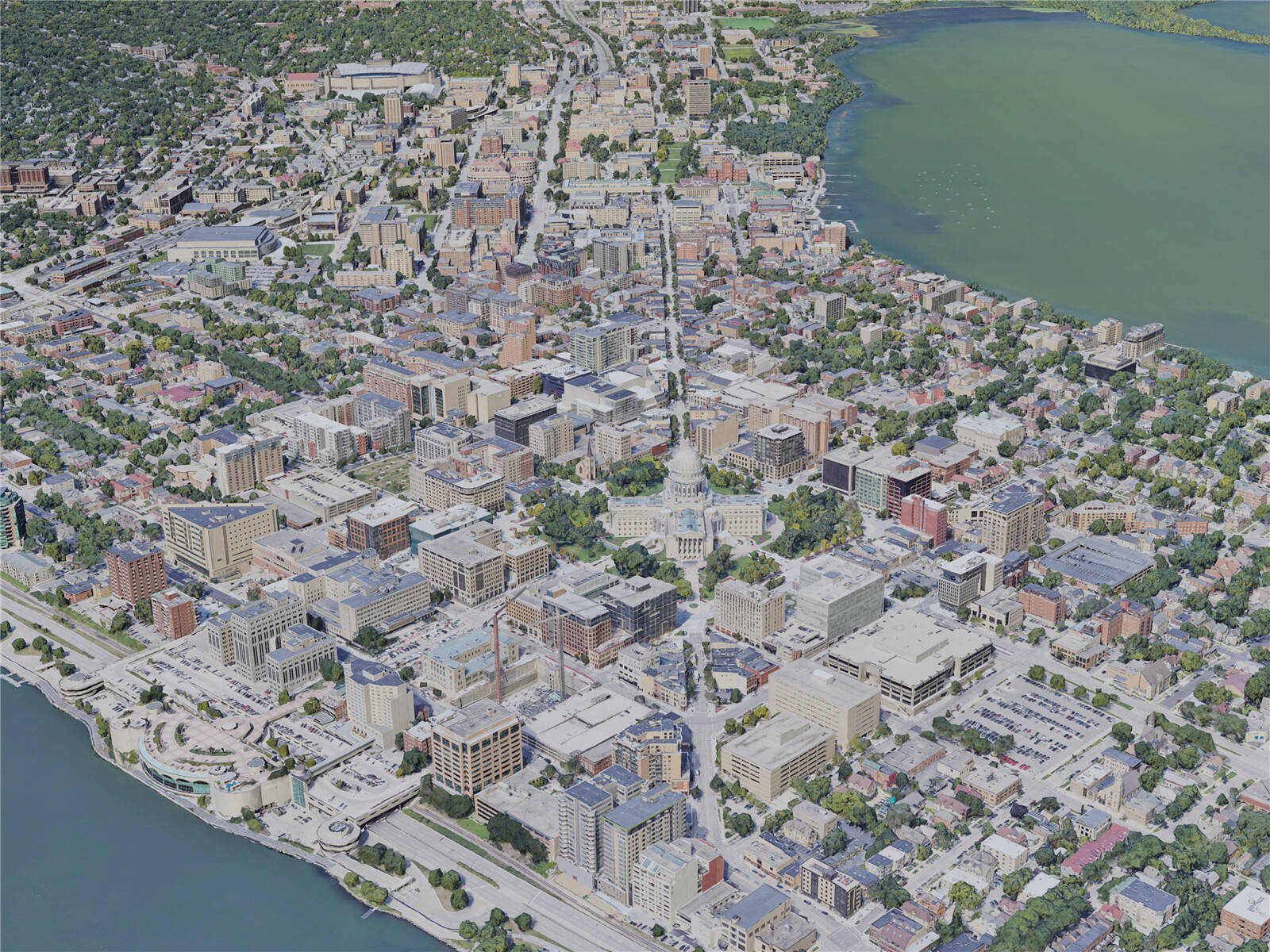 Aerial Image Of Madison Background