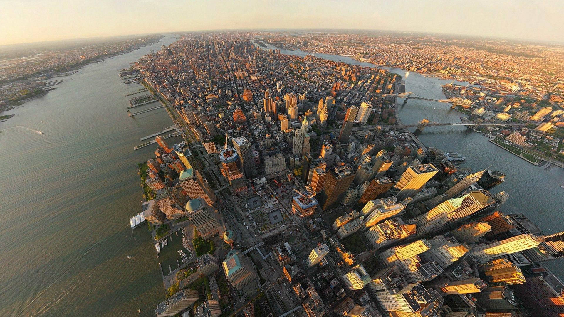 Aerial Manhattan Background