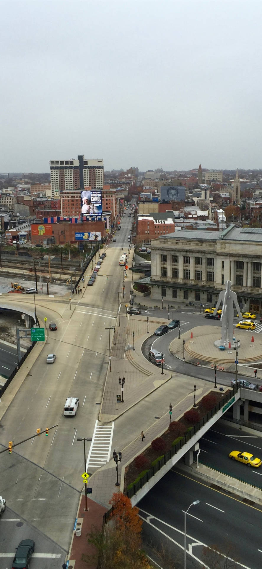 Aerial Perspective Of Baltimore Road Background