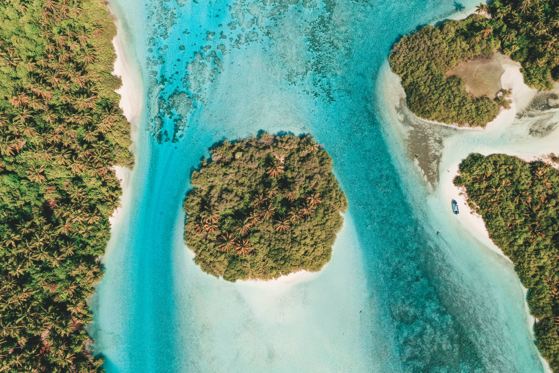 Aerial Photo Of Beautiful Blue Water Background