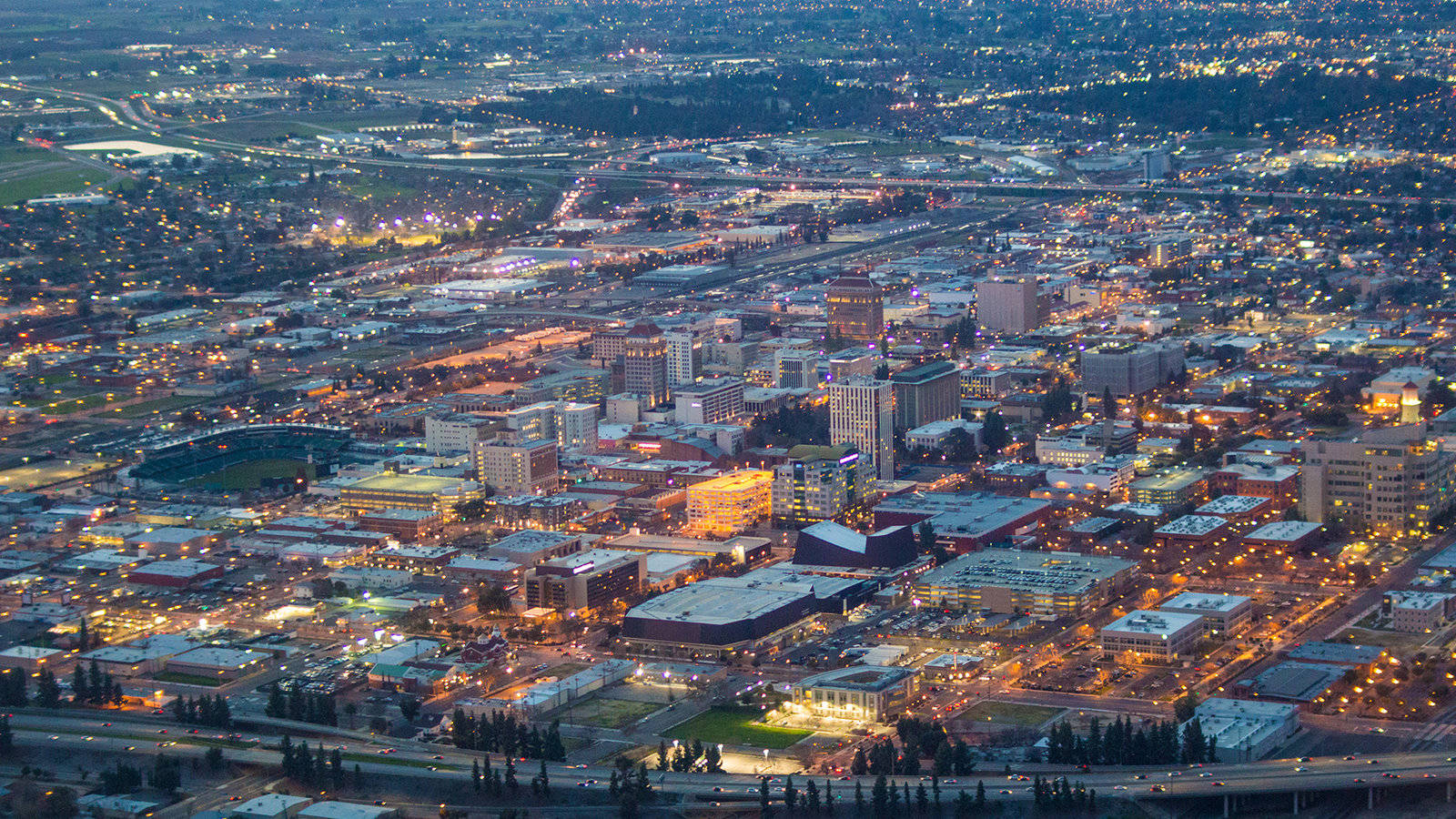 Aerial Photo Of Fresno California Background