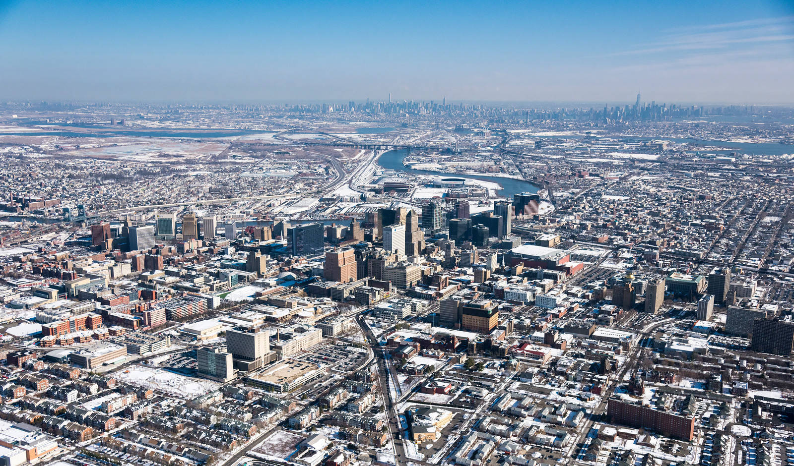 Aerial Photo Of Newark New Jersey Background