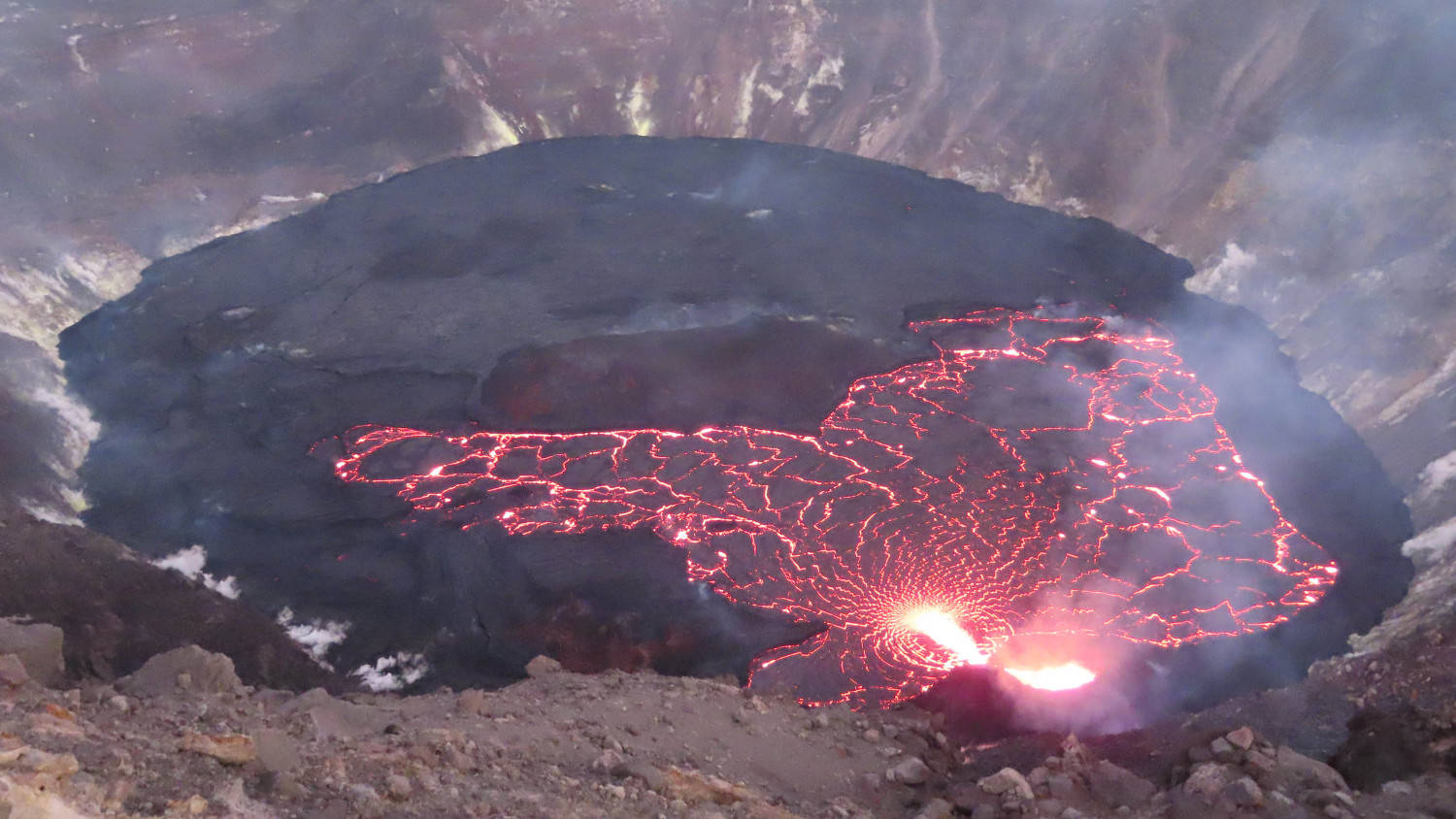 Aerial Shot Kilauea Volcano Eruption Background