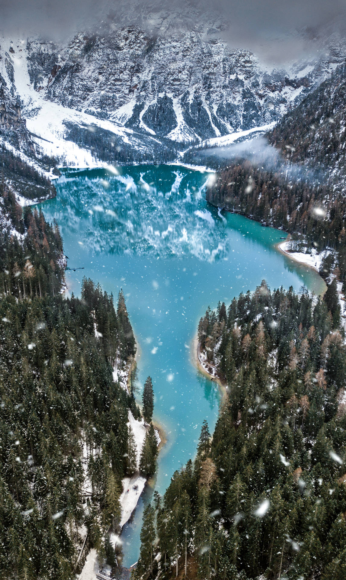 Aerial Shot Of Snowy Mountain Best Hd