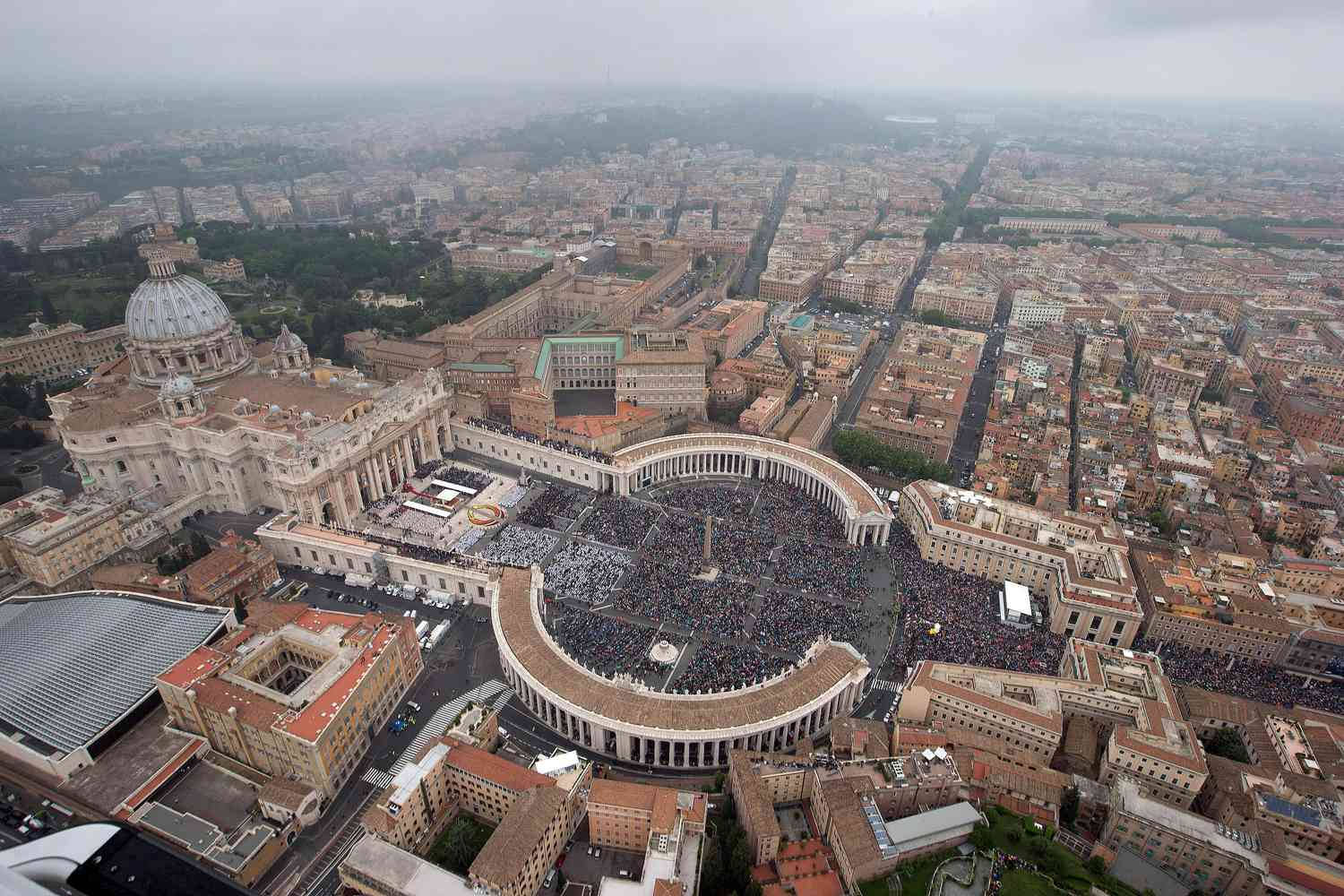 Aerial Shot Of Vatican City Background