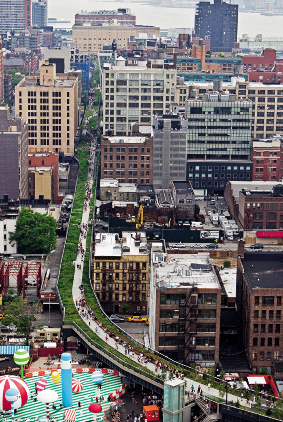 Aerial Shot The High Line Portrait Background