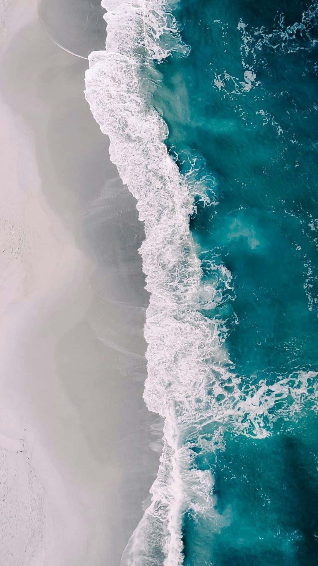 Aerial View Crashing Waves4 K U H D Background