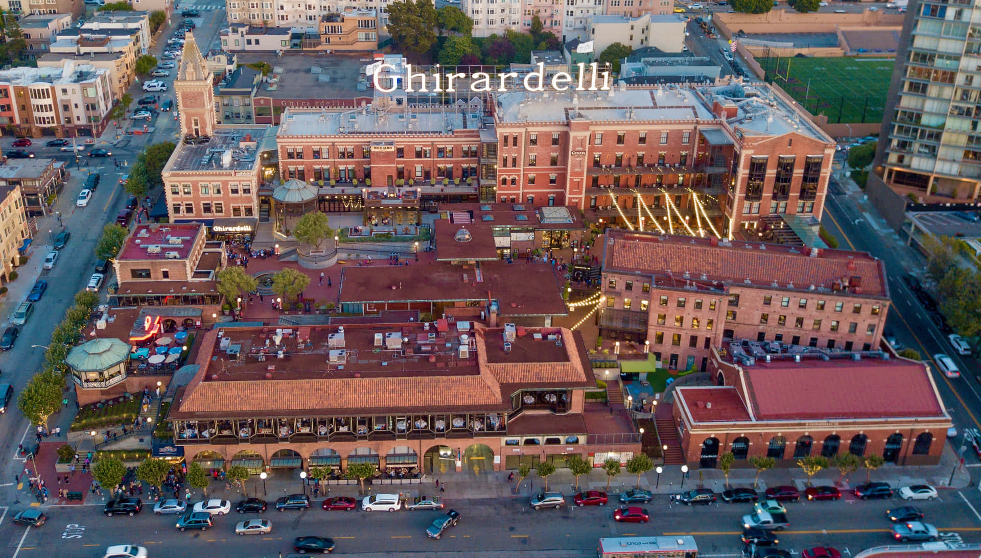 Aerial View Ghiradelli Square San Francisco