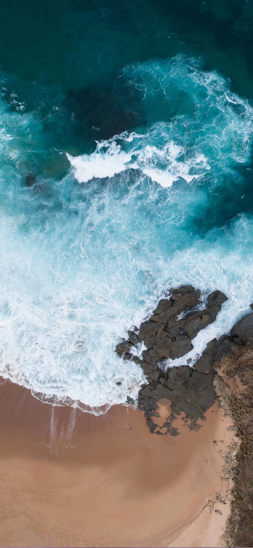 Aerial View Iphone Xs Ocean Background