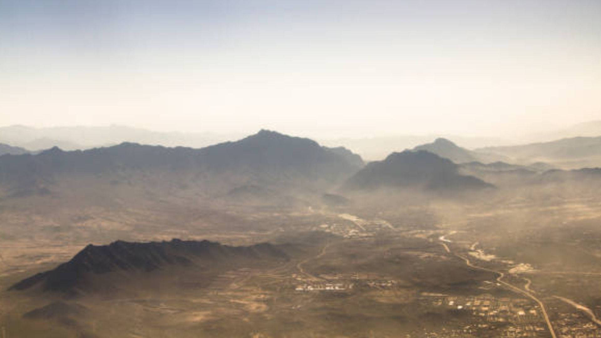 Aerial View Kabul City Background