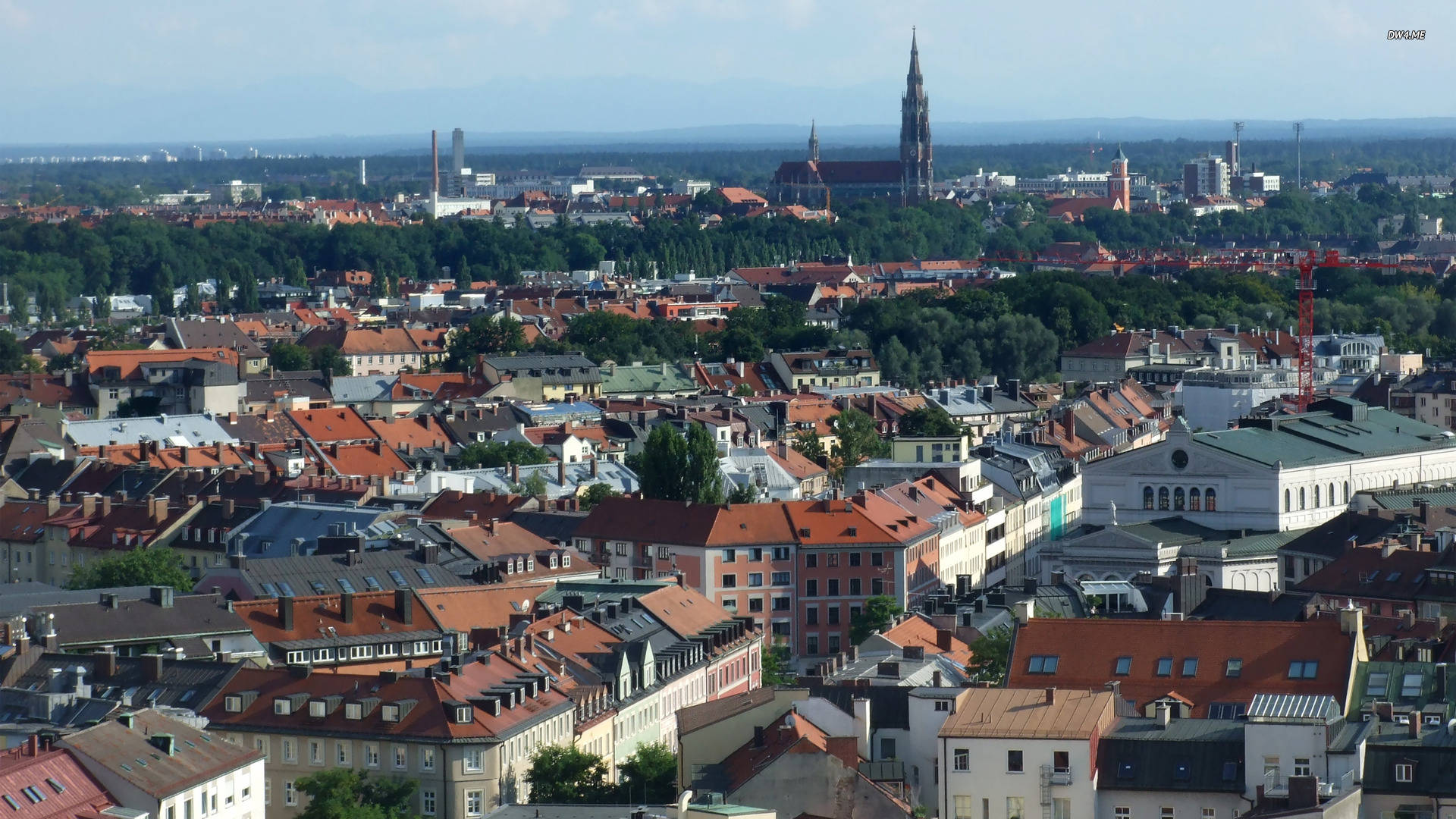 Aerial View Munich City Background