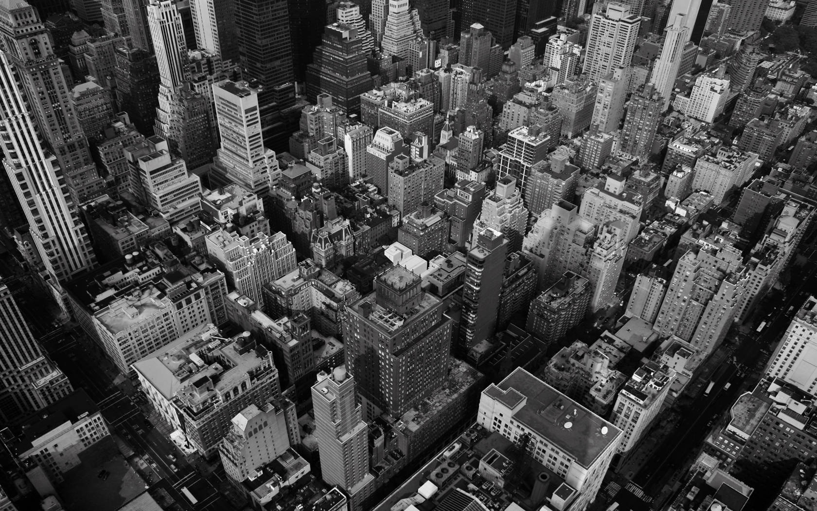 Aerial View New York Black And White Background