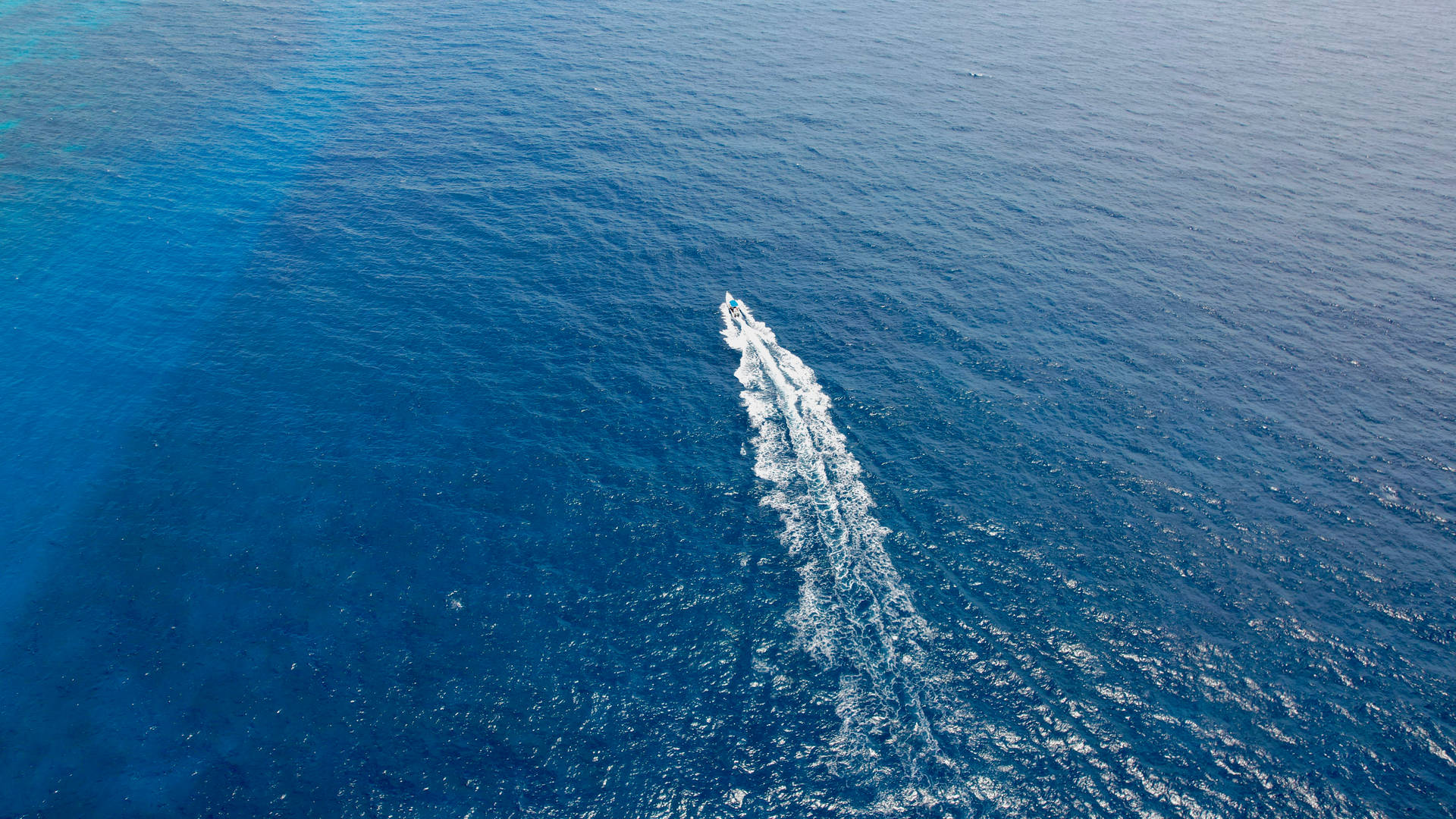 Aerial View Of A Sailing Boat