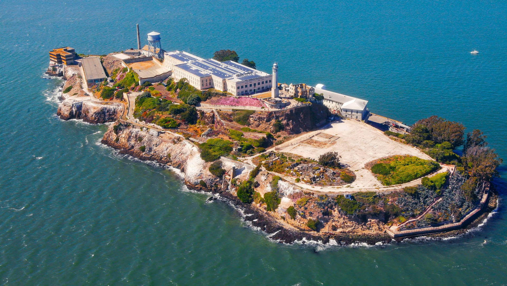 Aerial View Of Alcatraz Island