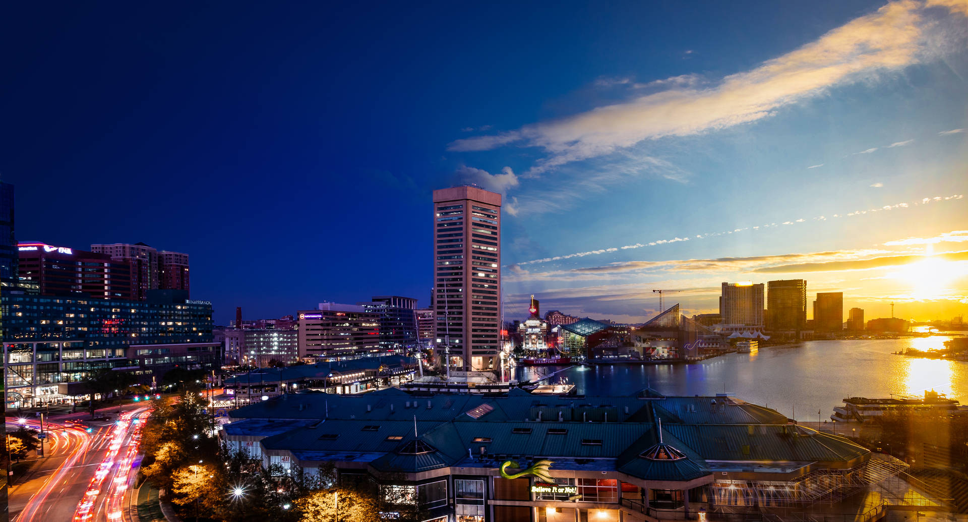 Aerial View Of Baltimore Background