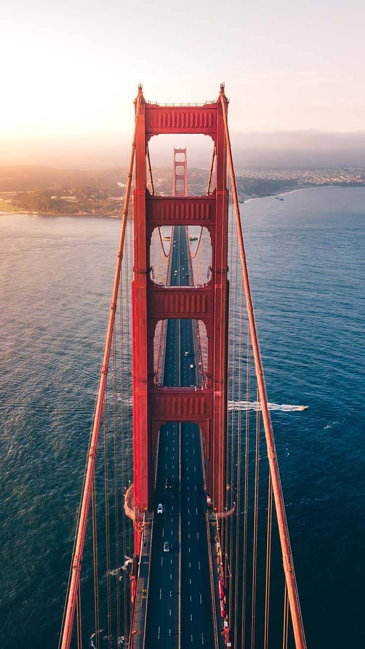 Aerial View Of Bridge San Francisco Iphone