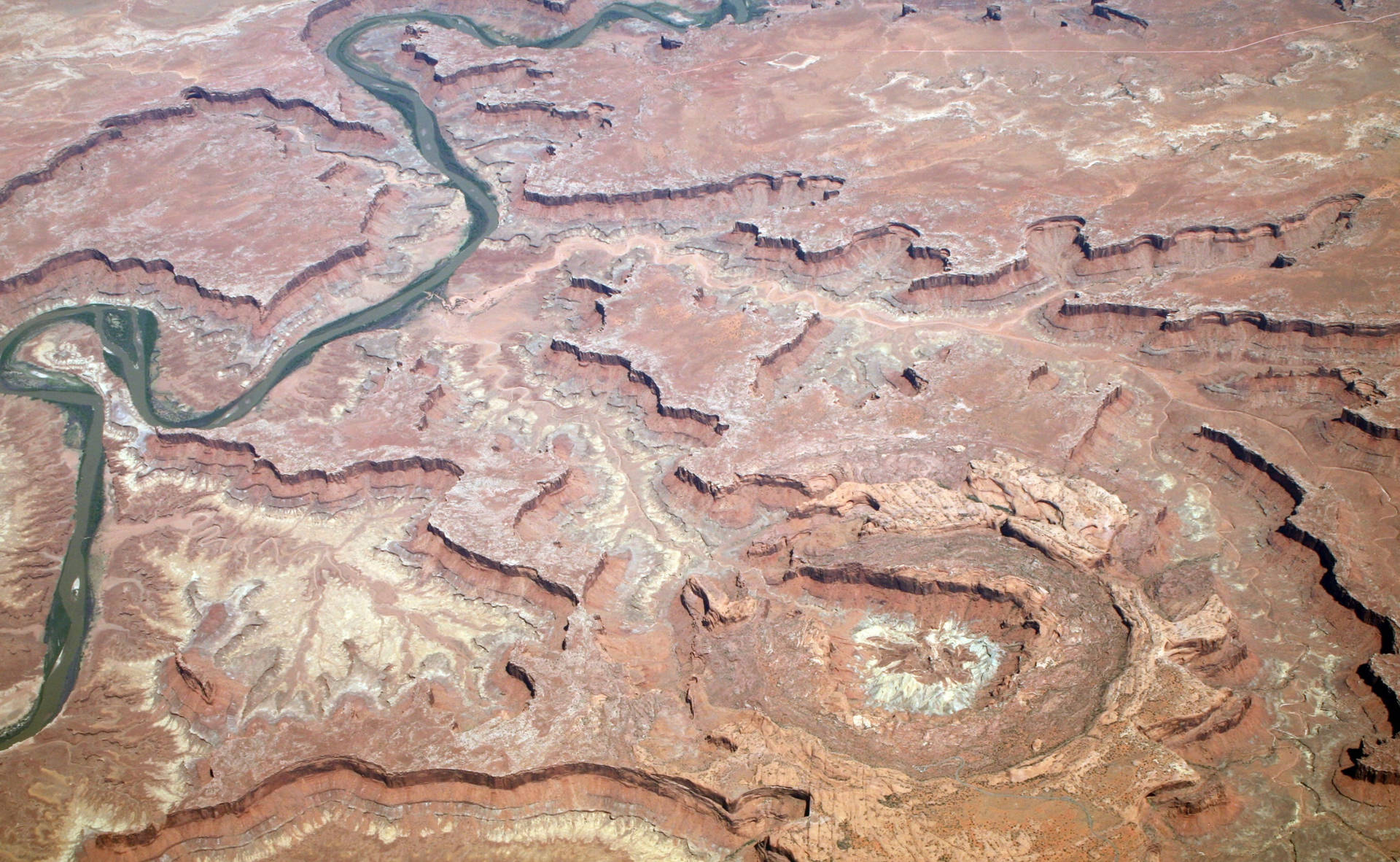 Aerial View Of Canyonlands National Park Background