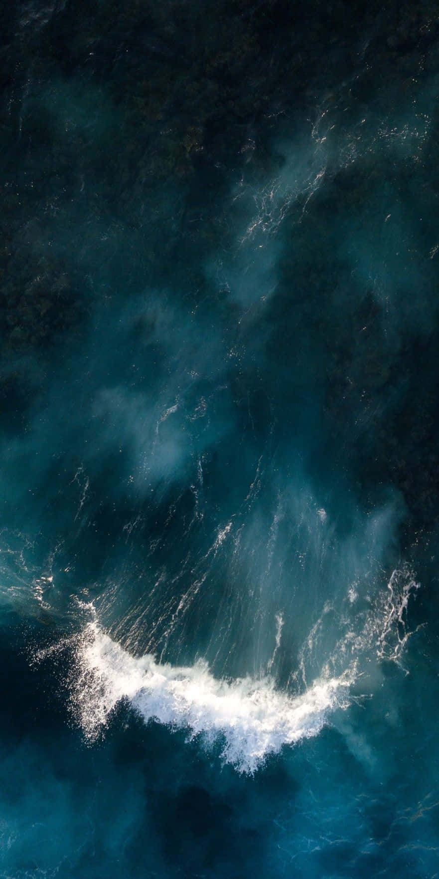 Aerial_ View_of_ Crashing_ Wave_4 K_ U H D Background