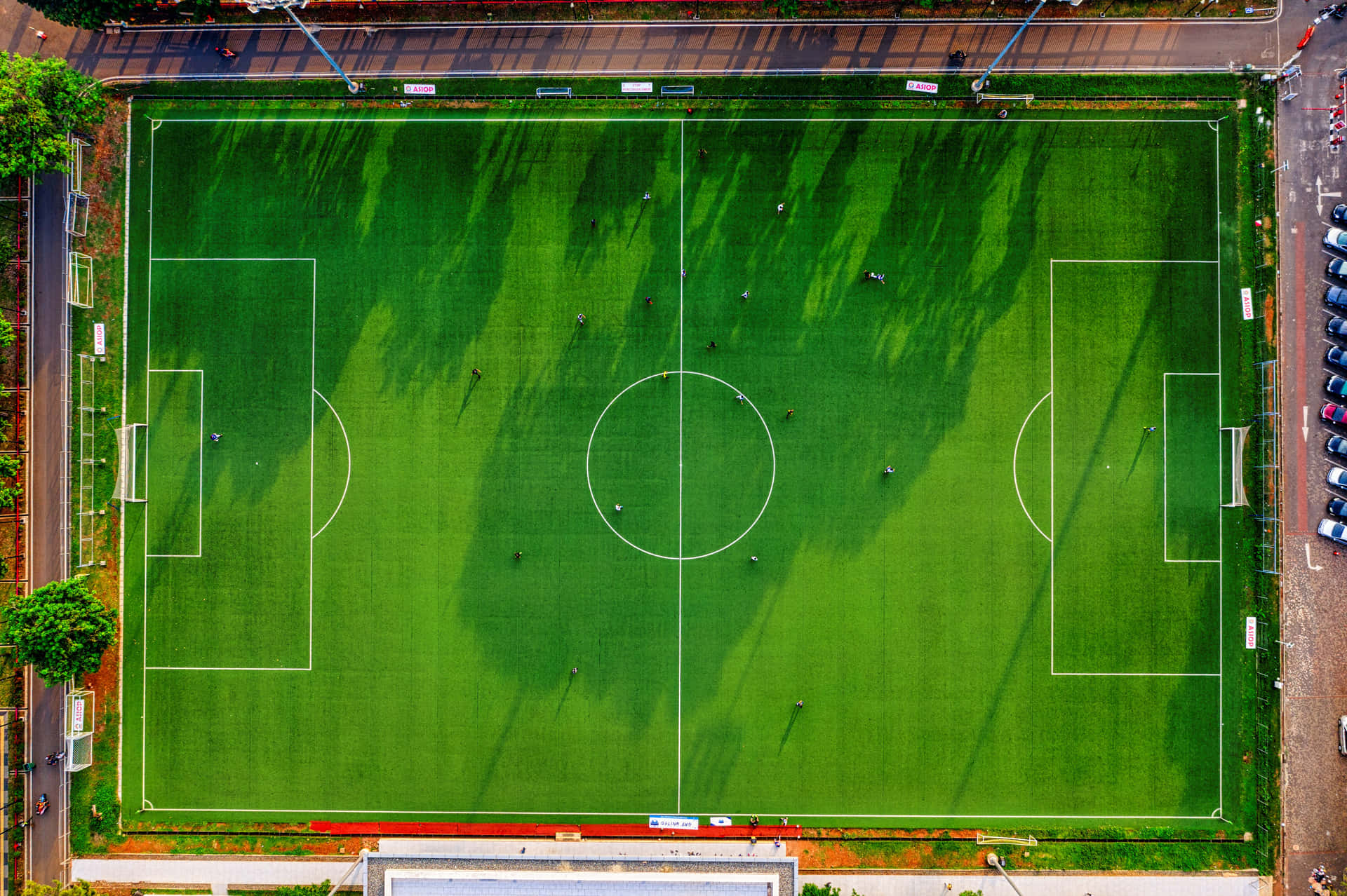 Aerial View Of Gbk Madya Football Stadium Background