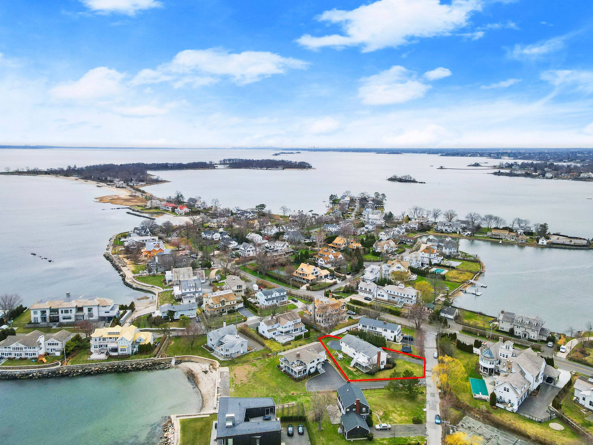 Aerial View Of Greenwich Ct Background